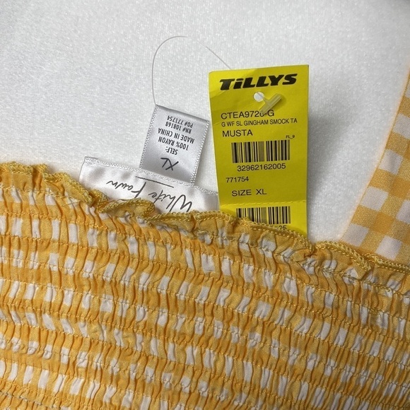 NWT Cottagecore gingham stretch ruffle crop top - Picture 5 of 5